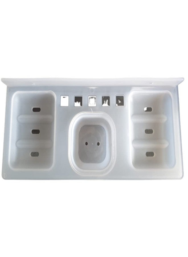 HAPPI Unbreakable ABS Plastic 4 in 1 Soap Dish Holder Glass Tumbler and Tooth Brush Holders, Soap Stand, Soap Case, Soap Holder Stand Wall Mounted for Bathroom (White) - Image 5